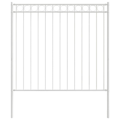 Fence Element ASSEN White 170 x 200 cm Steel