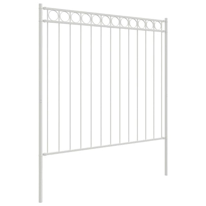 Fence Element ASSEN White 170 x 200 cm Steel
