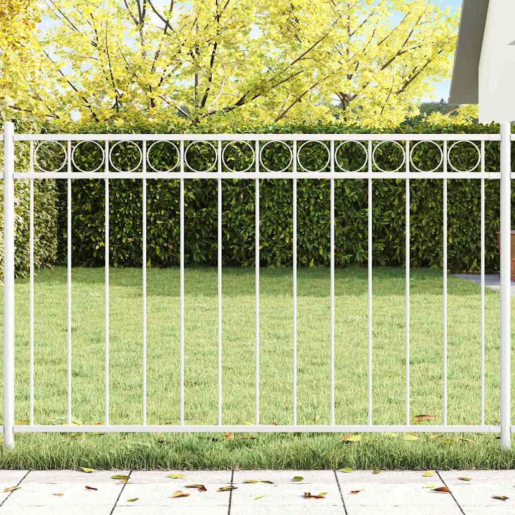 Fence Element ASSEN White 170 x 80 cm Steel