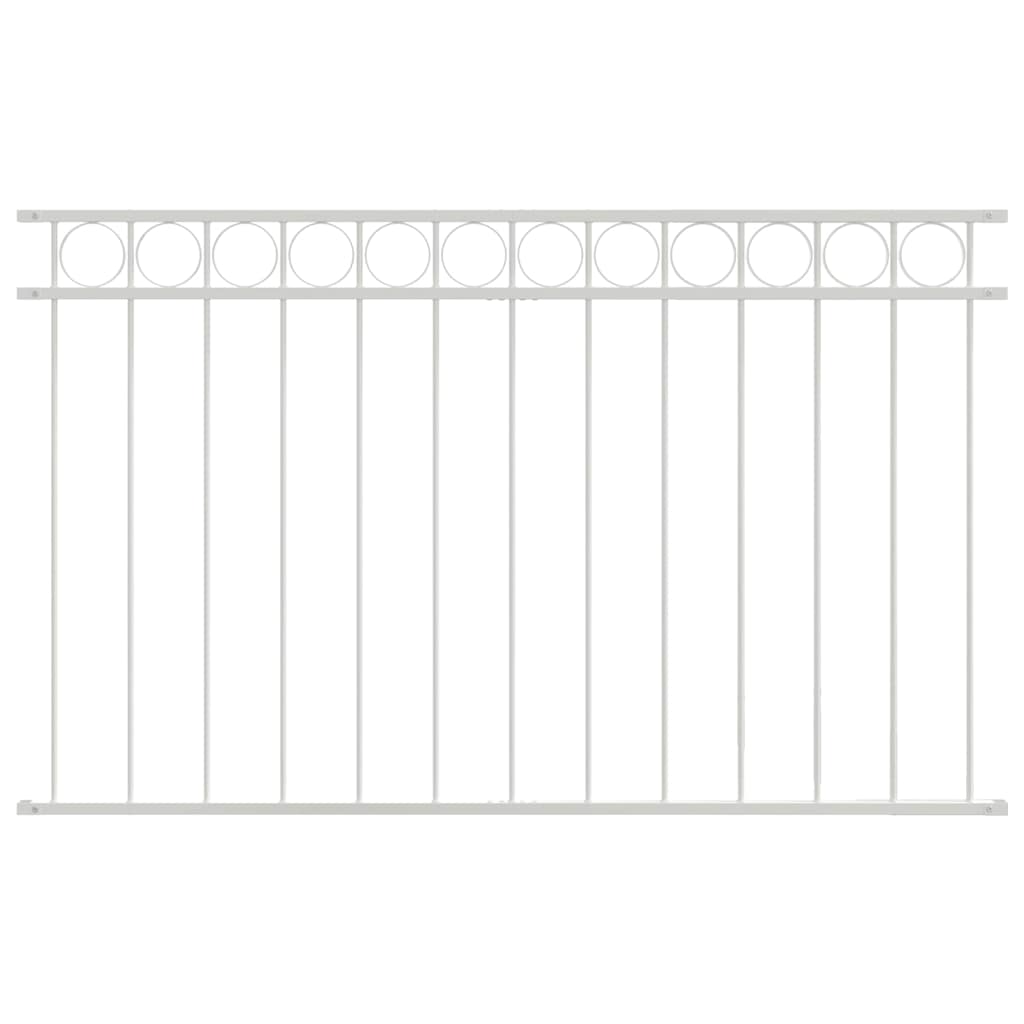 Fence Element ASSEN White 170 x 80 cm Steel
