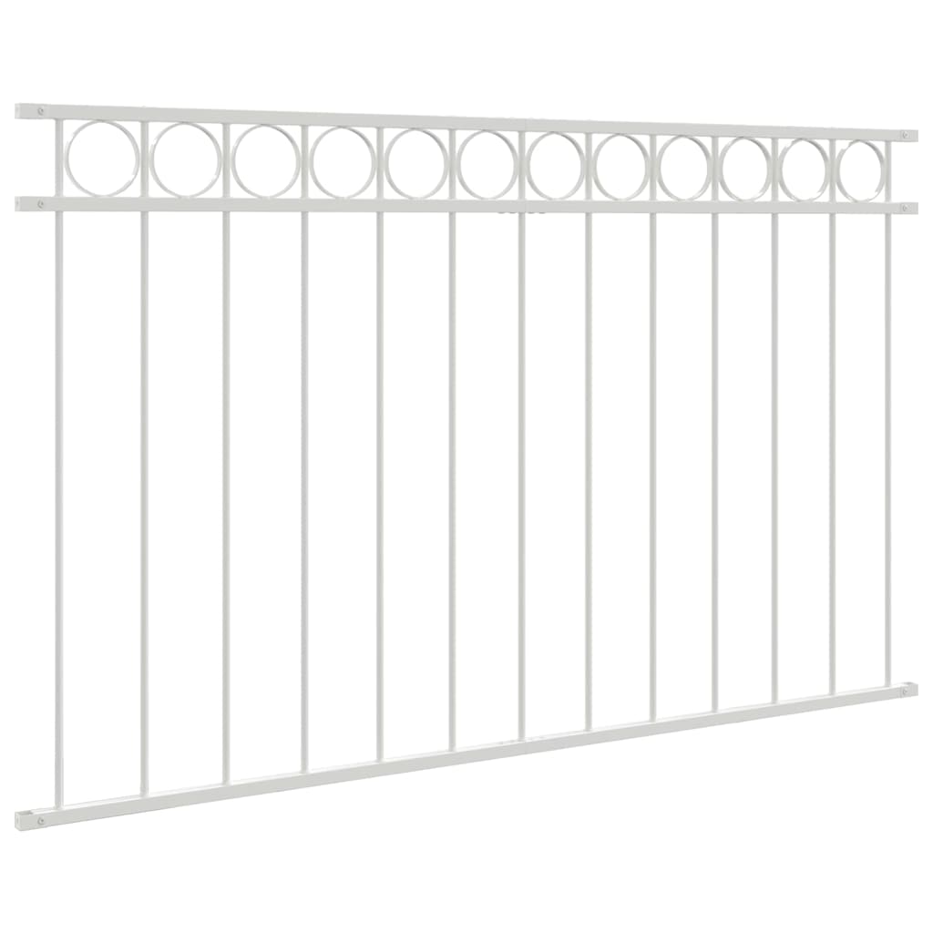 Fence Element ASSEN White 170 x 80 cm Steel