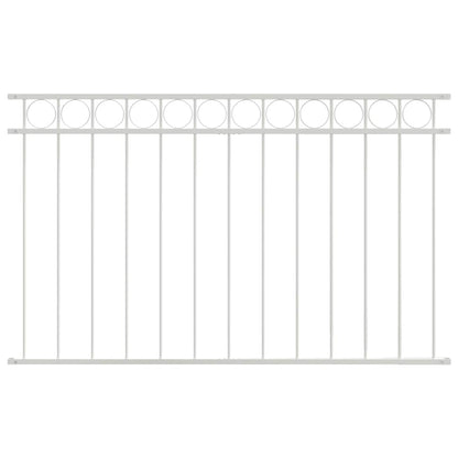 Fence Element ASSEN White 170 x 100 cm Steel
