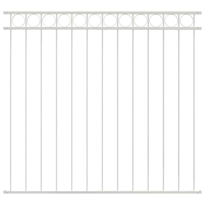 Fence Element ASSEN White 170 x 120 cm Steel