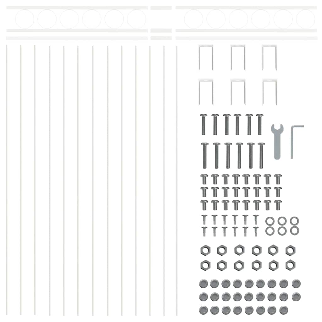 Fence Element ASSEN White 170 x 120 cm Steel