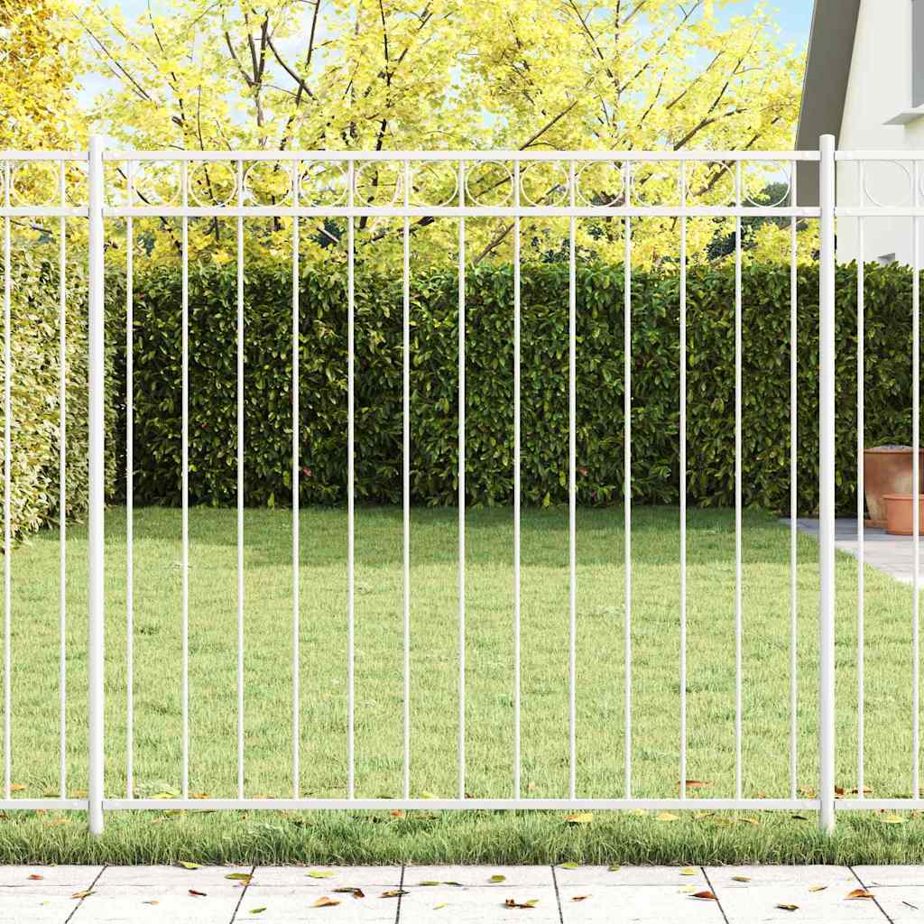 Fence Element ASSEN White 170 x 150 cm Steel