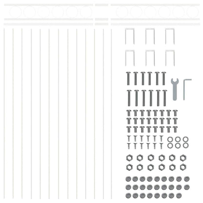 Fence Element ASSEN White 170 x 150 cm Steel