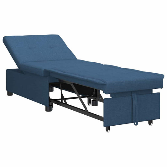Sofa Bed Blue 194 x 50 x 82 cm Plywood