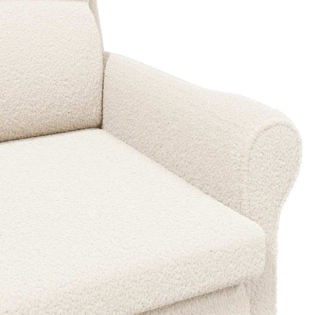 Armchair Cream Soft Sherpa Fabric