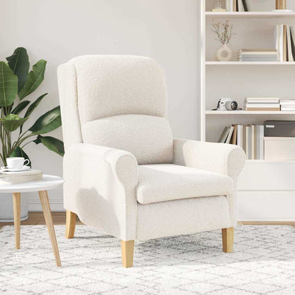 Armchair Cream Soft Sherpa Fabric
