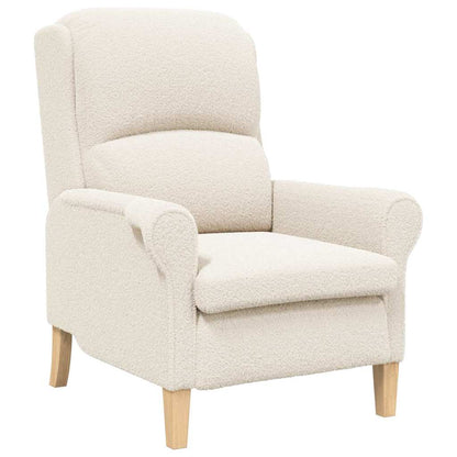 Armchair Cream Soft Sherpa Fabric
