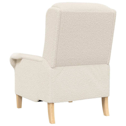 Armchair Cream Soft Sherpa Fabric