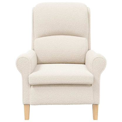 Armchair Cream Soft Sherpa Fabric