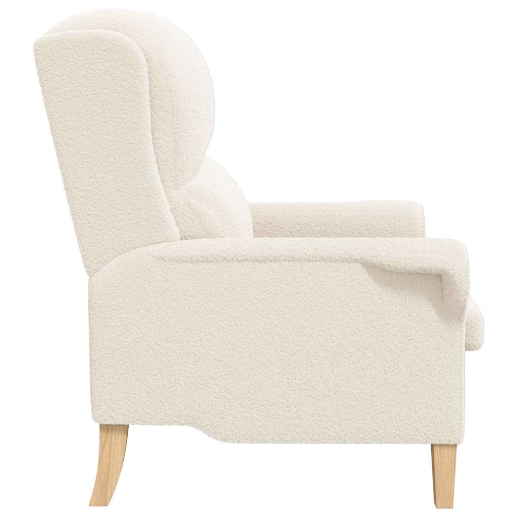 Armchair Cream Soft Sherpa Fabric
