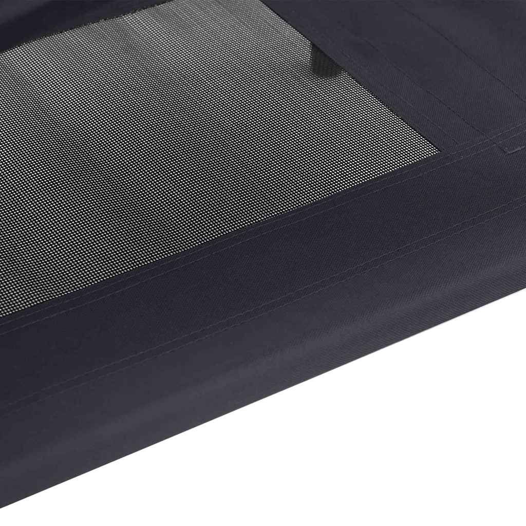 Dog Bed Folding Manual Black 122 x 93 x 106.5 cm Steel