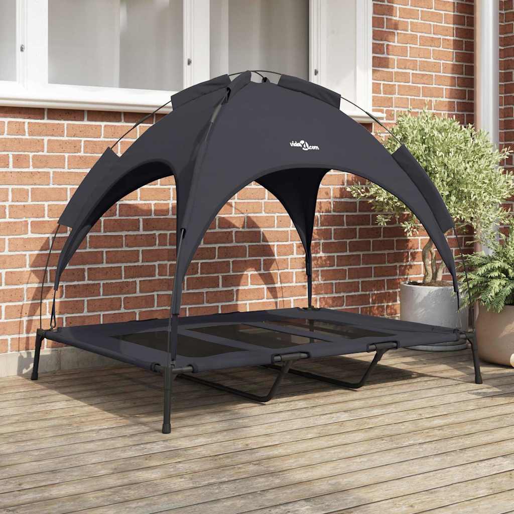 Dog Bed Folding Manual Black 122 x 93 x 106.5 cm Steel