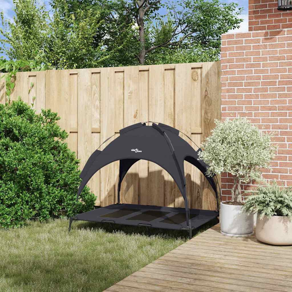 Dog Bed Folding Manual Black 122 x 93 x 106.5 cm Steel