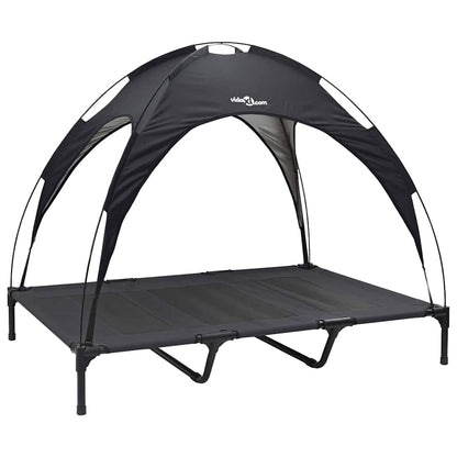 Dog Bed Folding Manual Black 122 x 93 x 106.5 cm Steel