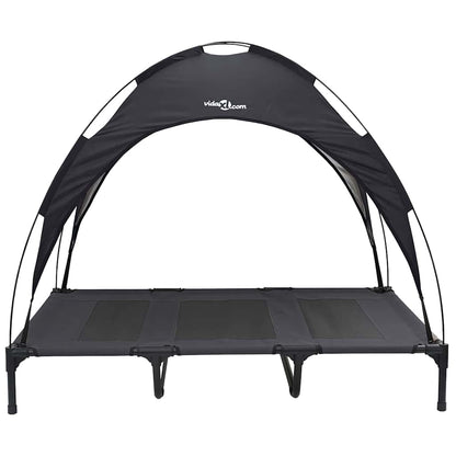 Dog Bed Folding Manual Black 122 x 93 x 106.5 cm Steel