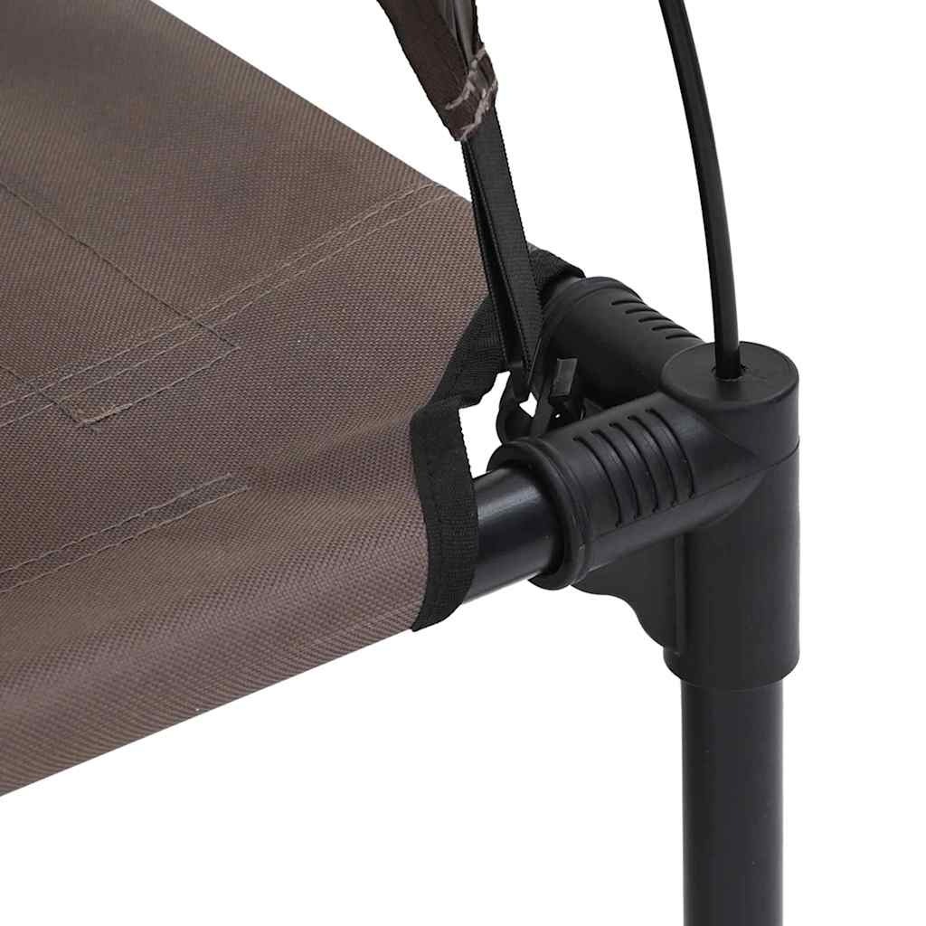 Dog Bed Folding Manual Brown 122 x 93 x 106.5 cm Steel