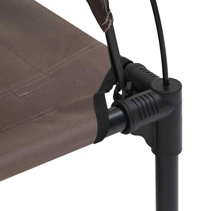 Dog Bed Folding Manual Brown 122 x 93 x 106.5 cm Steel