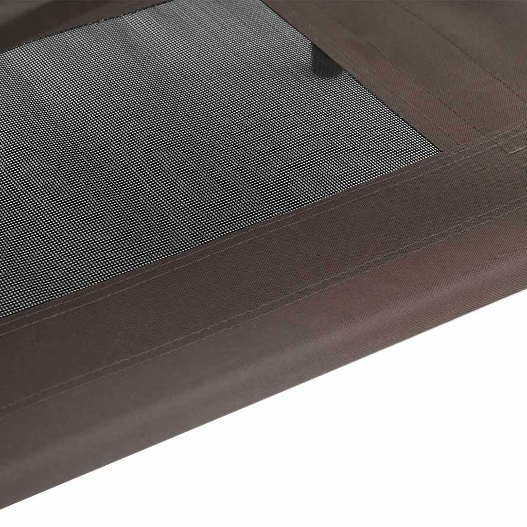 Dog Bed Folding Manual Brown 122 x 93 x 106.5 cm Steel
