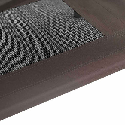 Dog Bed Folding Manual Brown 122 x 93 x 106.5 cm Steel