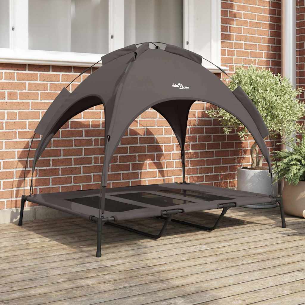 Dog Bed Folding Manual Brown 122 x 93 x 106.5 cm Steel