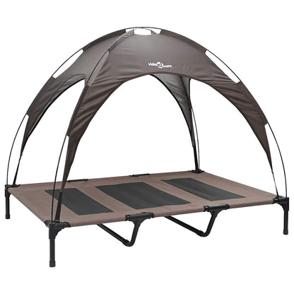 Dog Bed Folding Manual Brown 122 x 93 x 106.5 cm Steel
