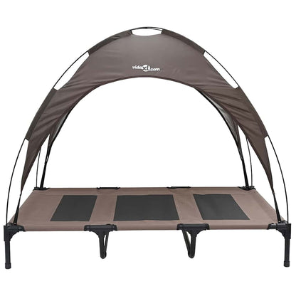 Dog Bed Folding Manual Brown 122 x 93 x 106.5 cm Steel