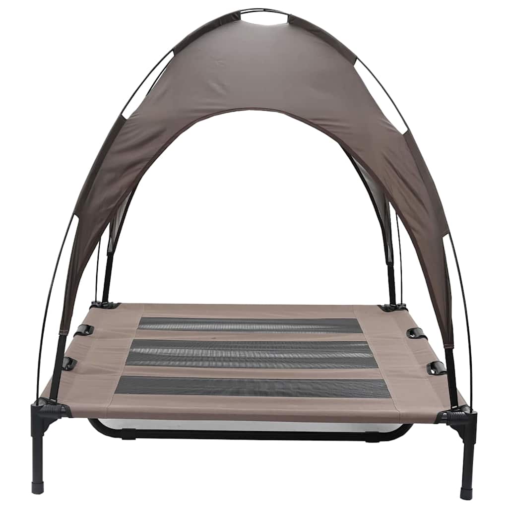 Dog Bed Folding Manual Brown 122 x 93 x 106.5 cm Steel
