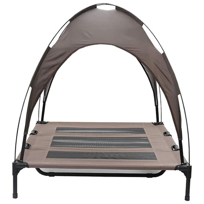 Dog Bed Folding Manual Brown 122 x 93 x 106.5 cm Steel