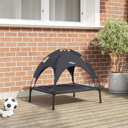 Dog Bed Folding Manual Black 63 x 49.5 x 60 cm Steel