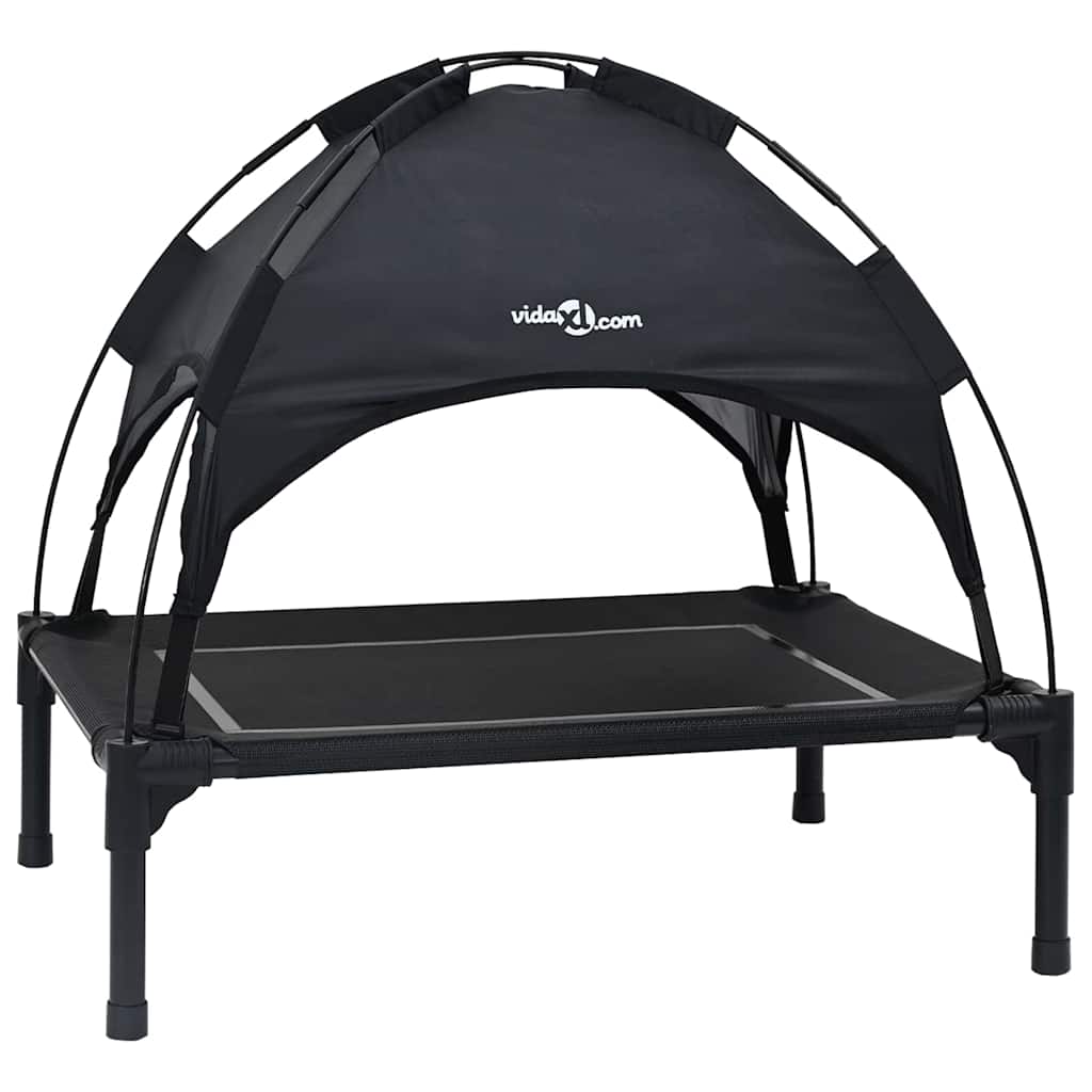 Dog Bed Folding Manual Black 63 x 49.5 x 60 cm Steel