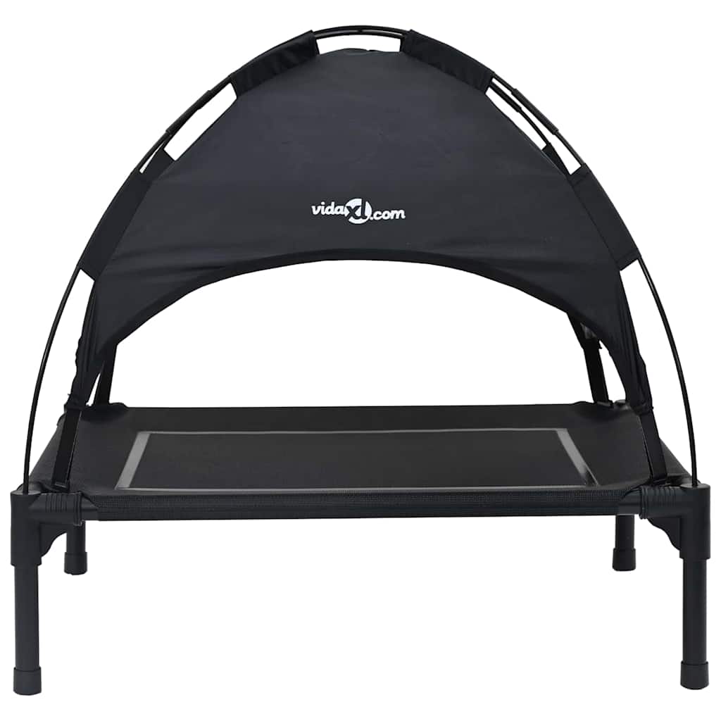 Dog Bed Folding Manual Black 63 x 49.5 x 60 cm Steel