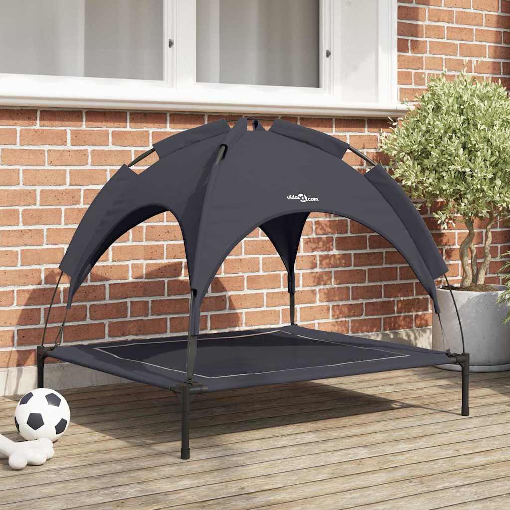 Dog Bed Folding Manual Black 90 x 81 x 80.5 cm Steel