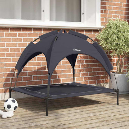 Dog Bed Folding Manual Black 90 x 81 x 80.5 cm Steel