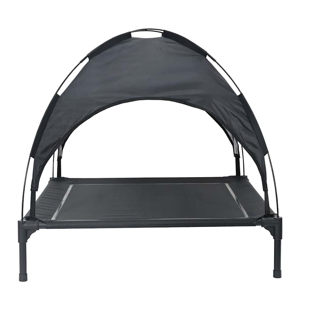 Dog Bed Folding Manual Black 90 x 81 x 80.5 cm Steel