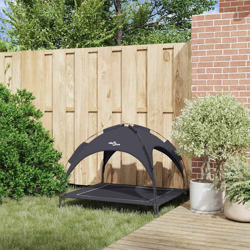 Dog Bed Folding Manual Black 104 x 86 x 84.5 cm Steel