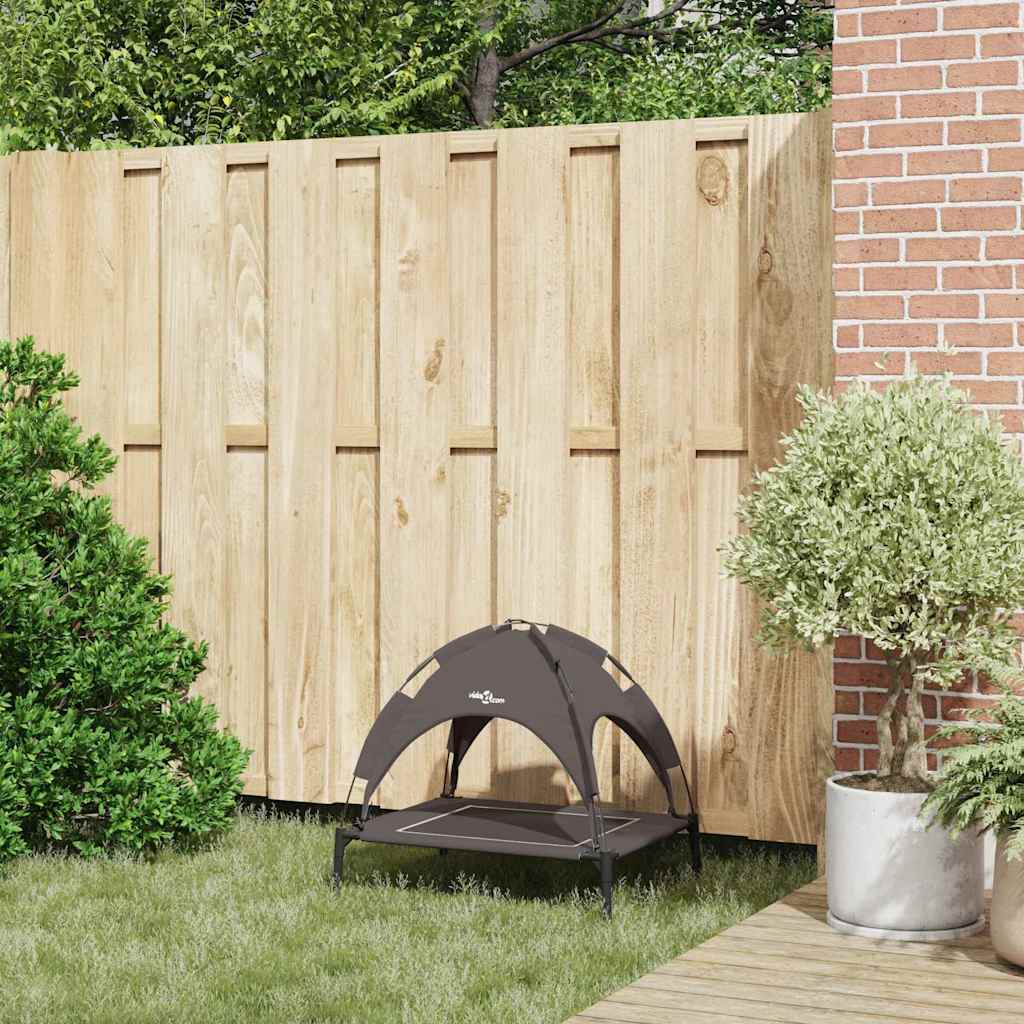 Dog Bed Folding Manual Brown 63 x 49.5 x 60 cm Steel