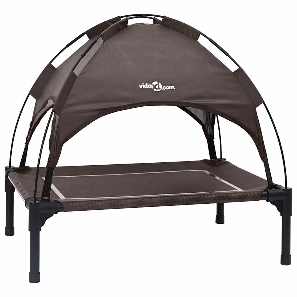 Dog Bed Folding Manual Brown 71 x 64 x 71 cm Steel