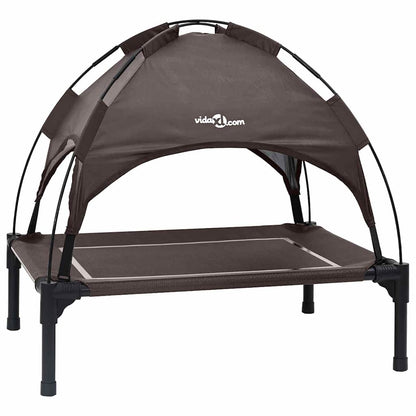 Dog Bed Folding Manual Brown 71 x 64 x 71 cm Steel