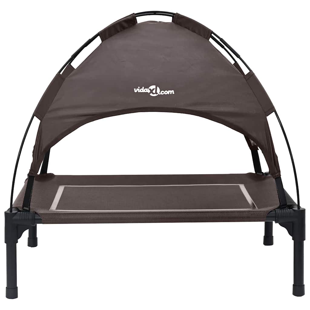 Dog Bed Folding Manual Brown 71 x 64 x 71 cm Steel