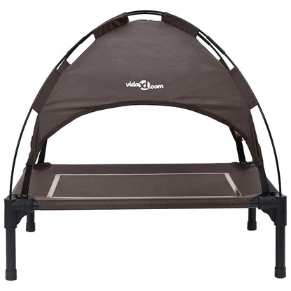 Dog Bed Folding Manual Brown 71 x 64 x 71 cm Steel