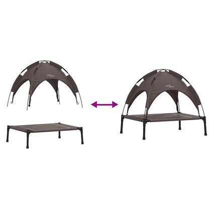 Dog Bed Folding Manual Brown 71 x 64 x 71 cm Steel