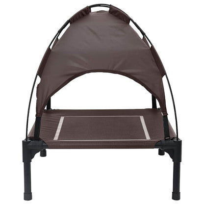 Dog Bed Folding Manual Brown 71 x 64 x 71 cm Steel