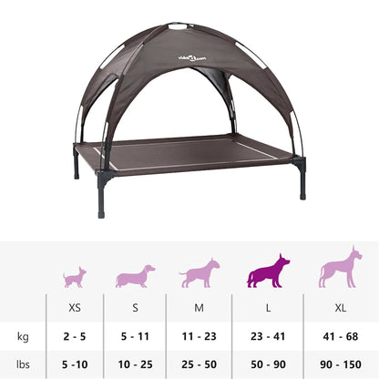 Dog Bed Folding Manual Brown 90 x 81 x 80.5 cm Steel