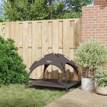 Dog Bed Folding Manual Brown 104 x 86 x 84.5 cm Steel