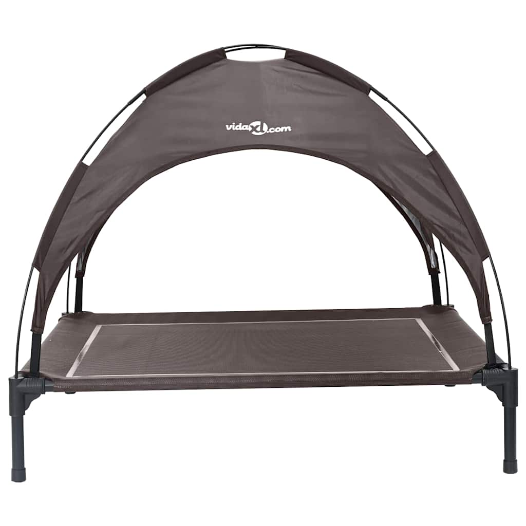 Dog Bed Folding Manual Brown 104 x 86 x 84.5 cm Steel