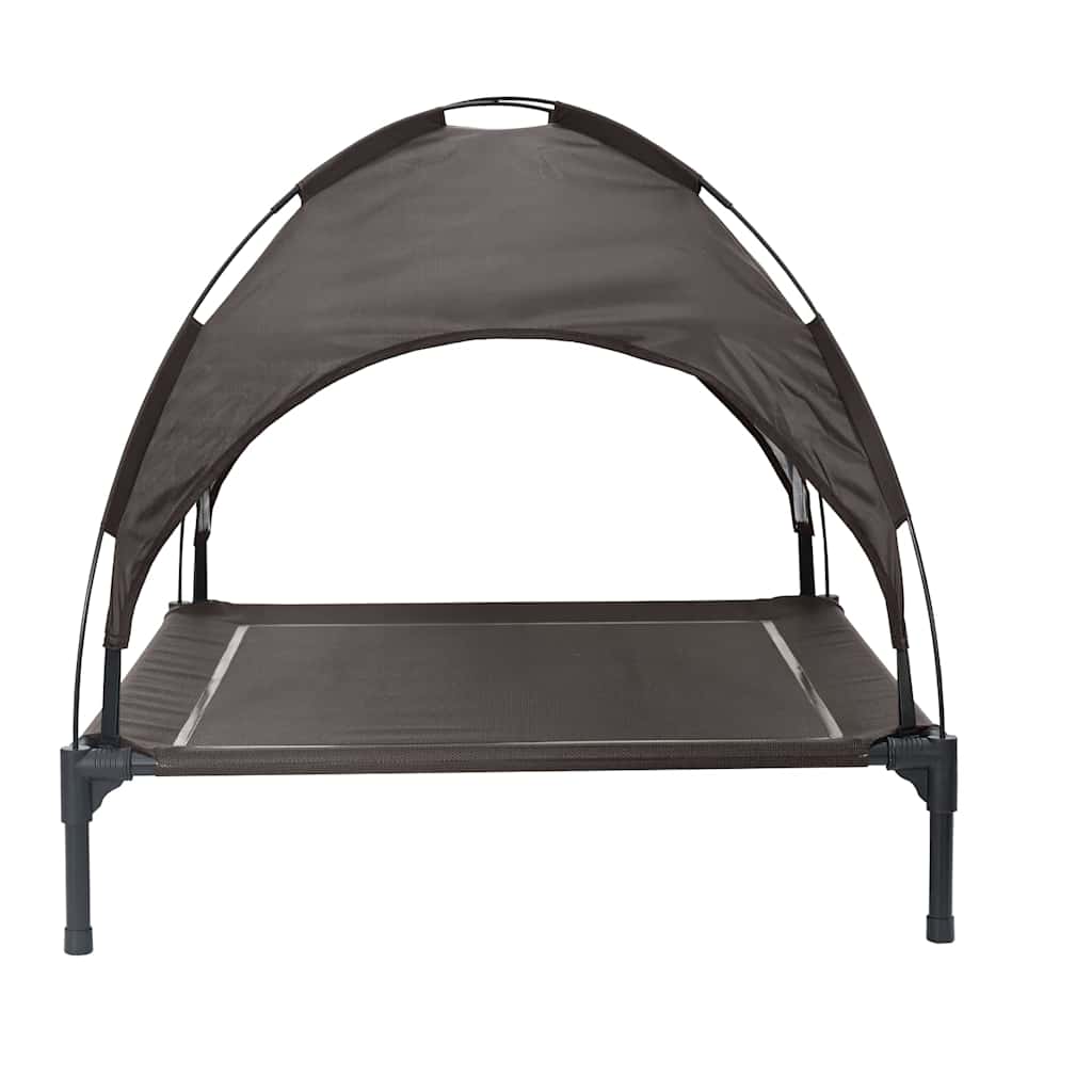 Dog Bed Folding Manual Brown 104 x 86 x 84.5 cm Steel