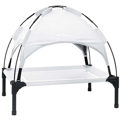 Dog Bed Folding Manual Silver Grey 63 x 49.5 x 60 cm Steel